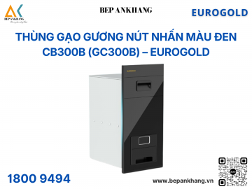 Thùng gạo gương nút nhấn màu đen CB300B (GC300B) – Eurogold